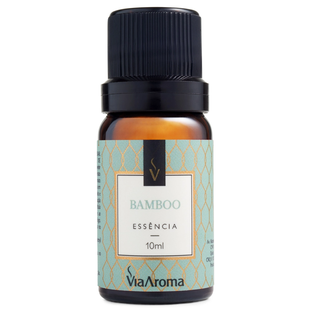 Difusor Aromatizador Standard Black com Essência Bamboo Via Aroma - 10ml