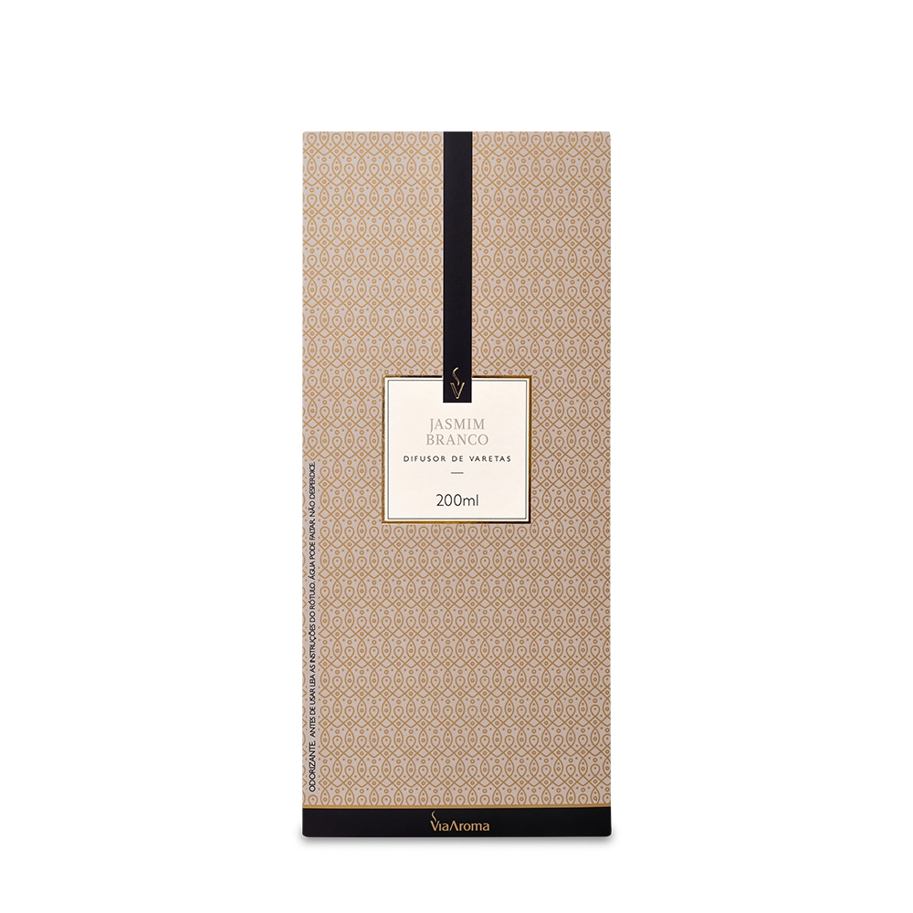 Difusor de Varetas Jasmim Branco Via Aroma - 200ml
