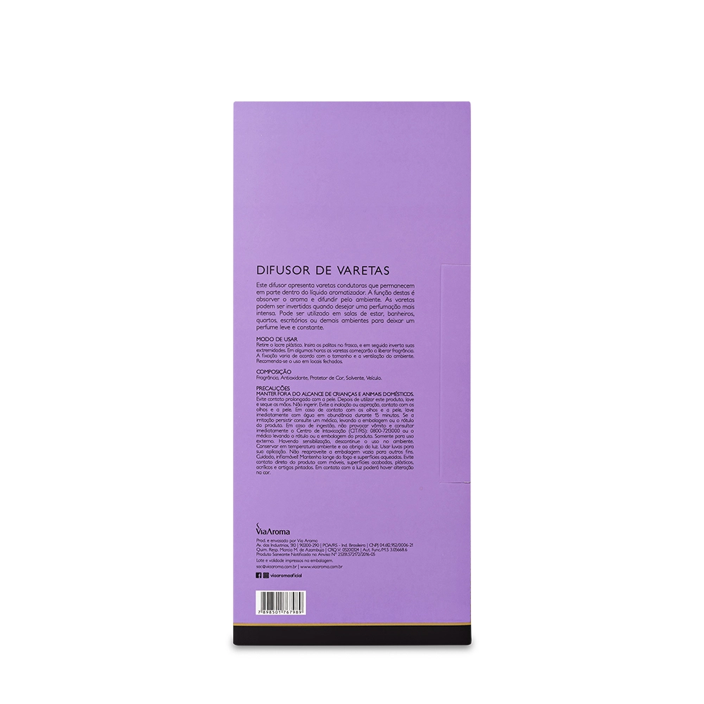 Difusor de Varetas Lavanda Via Aroma - 200ml