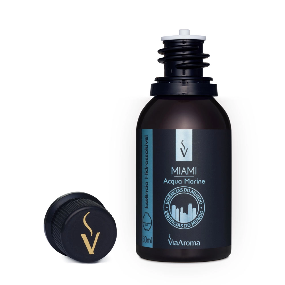 Essência Hidrossolúvel Miami, Acqua Marine Linha Mundo Via Aroma - 30ml