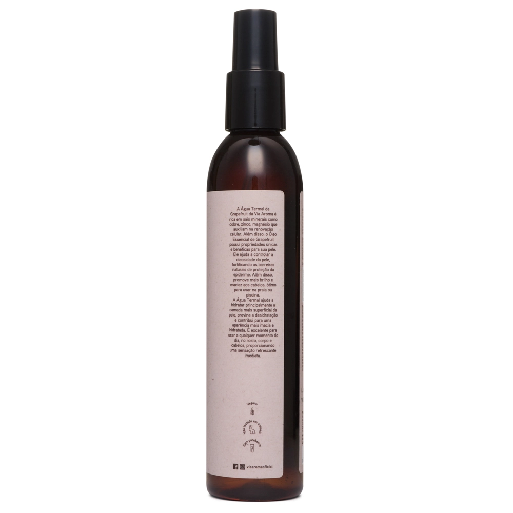 Água Termal com Óleo Essencial de Grapefruit  Via Aroma - 200ml 