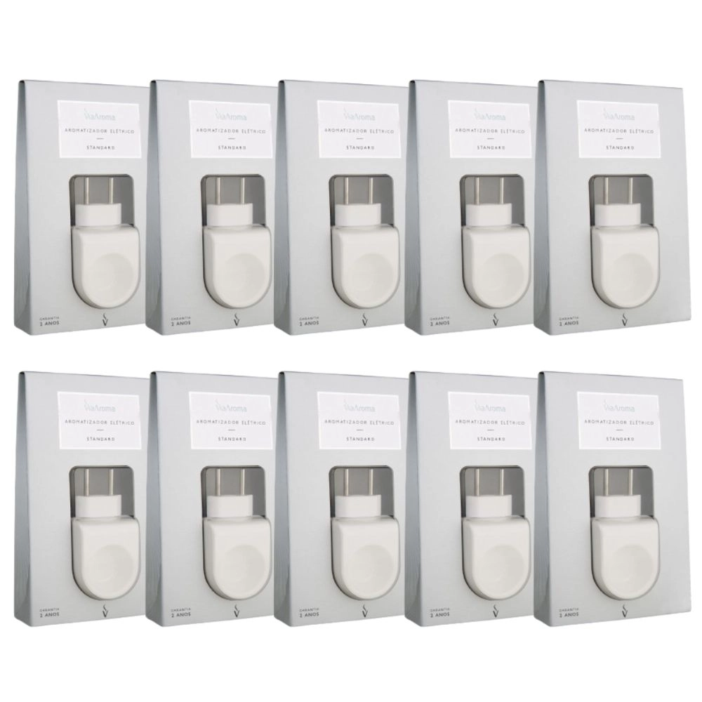 Kit 10 Aromatizadores Elétricos Standard Via Aroma Produto Kit 10 Aromatizadores Elétricos Standard Via Aroma