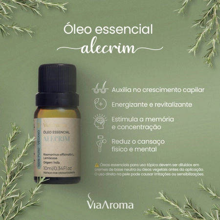 Óleo Essencial de Alecrim Via Aroma - 10ml