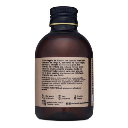 Ãleo Vegetal de Girassol Via Aroma - 120 ml