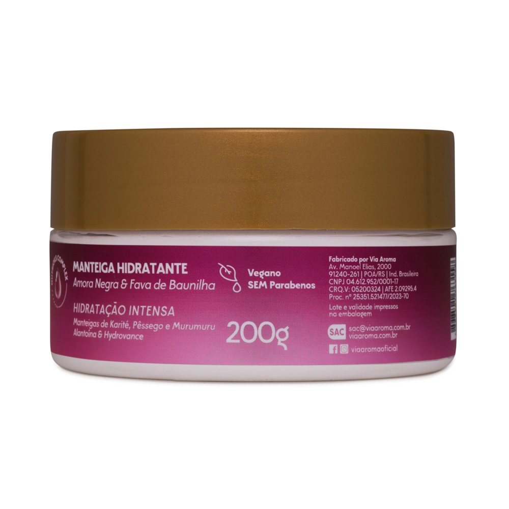 Manteiga Hidratante Desodorante Intense Shine Via Aroma - 200g