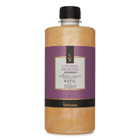Refil Sabonete LÃquido Desodorante Lavanda Francesa Via Aroma - 500ml