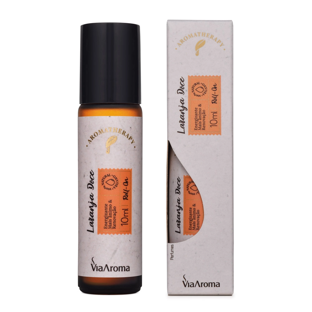 Roll-On Ãleo Essencial Laranja Doce Via Aroma - 10ml