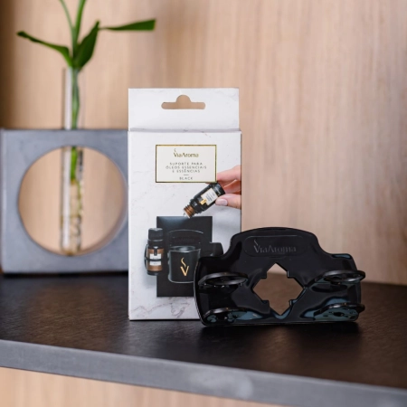 Suporte para Ãleos Essenciais e Essências Black - Via Aroma