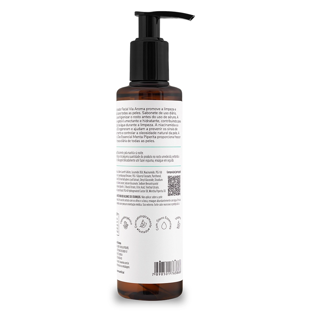 Gel De Limpeza Facial V.Skin Via Aroma - 200 ml