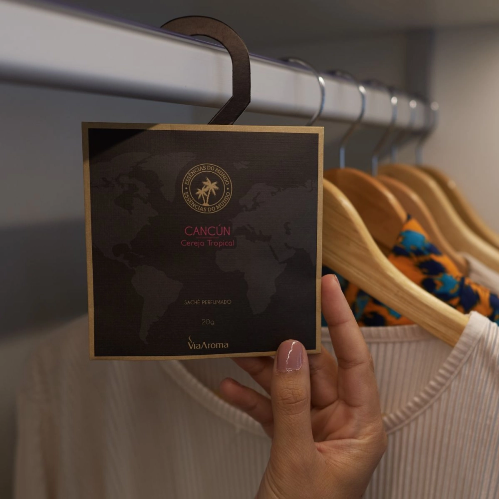 Sachê Perfumado Cancún Linha Mundo Via Aroma - 20g Produzida Sachê Perfumado Cancún Linha Mundo Via Aroma - 20g Produzida