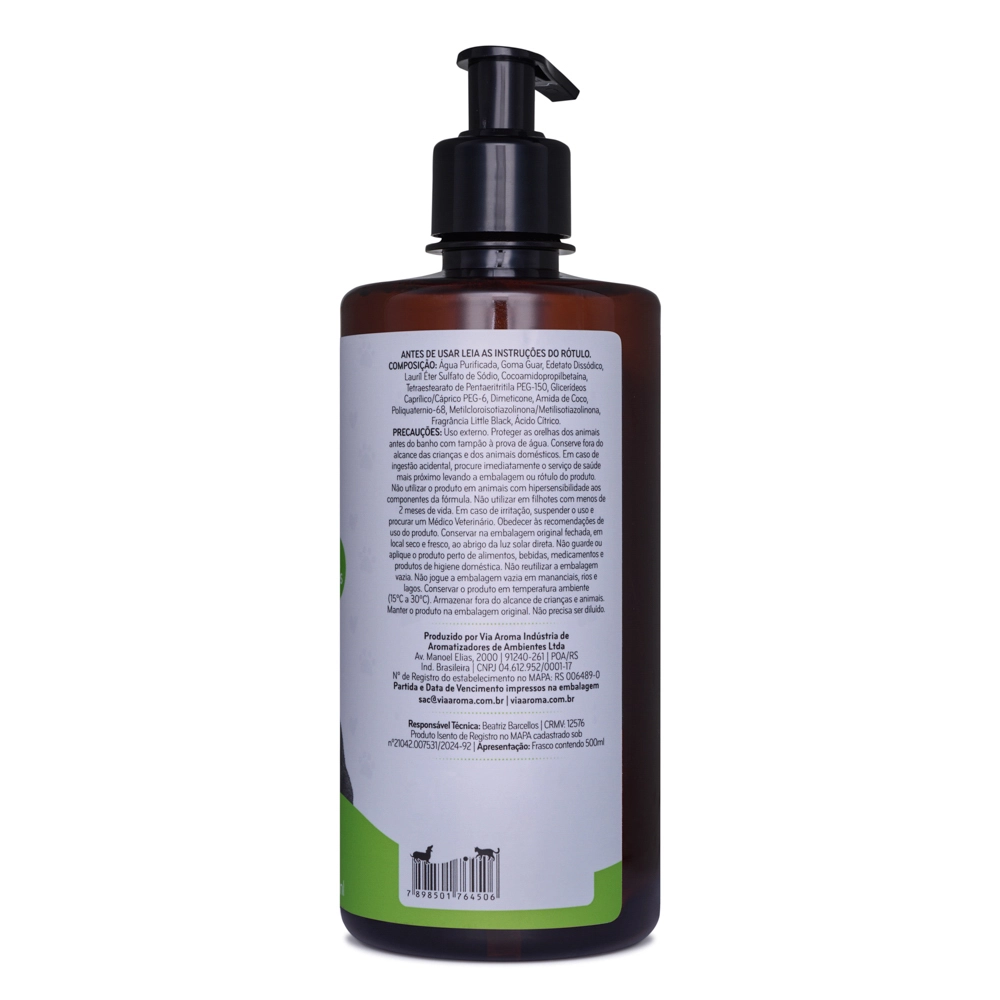 Shampoo One Pet Pelos Escuros Via Aroma – 500 ml Lateral direita 