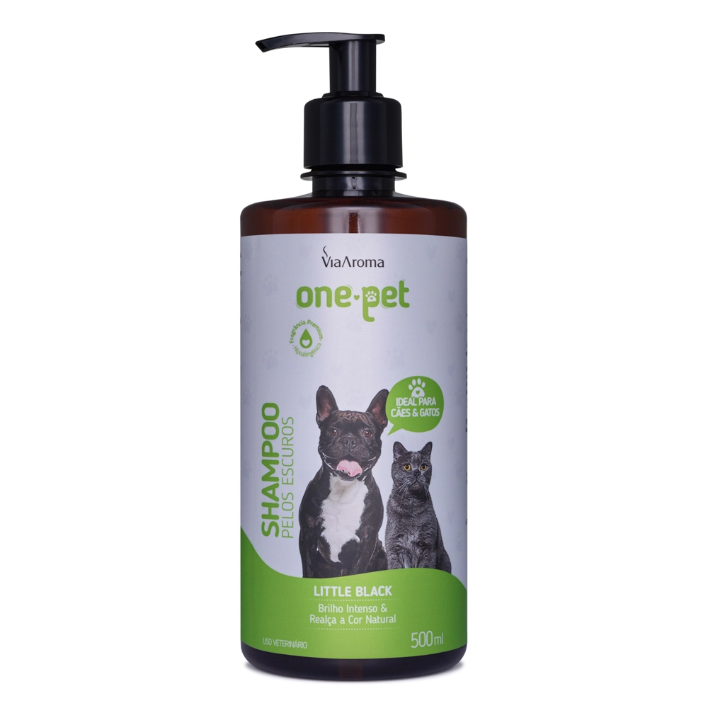 Shampoo One Pet Pelos Escuros Via Aroma – 500 ml Frente