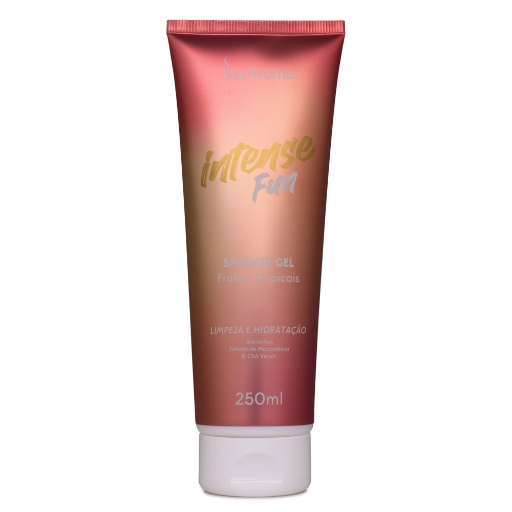  Shower Gel Desodorante Intense Fun Via Aroma - 250ml Frente