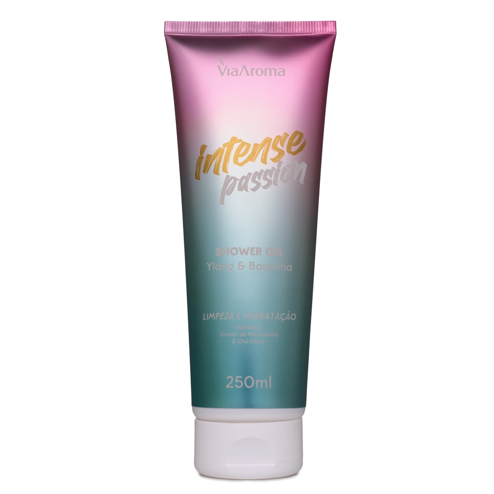 Shower Gel Desodorante Intense Passion Via Aroma - 250ml frente