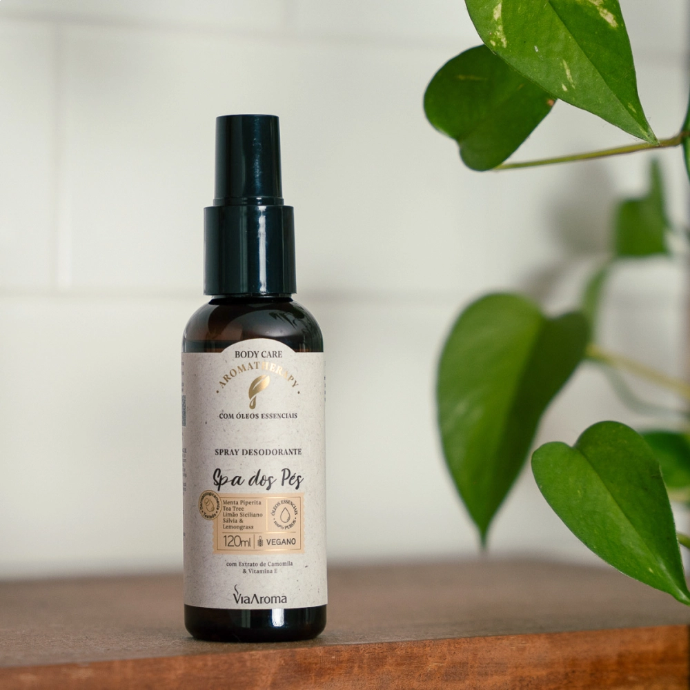Spray Desodorante Spa dos Pés Aromatherapy Via Aroma - 120ml Frente