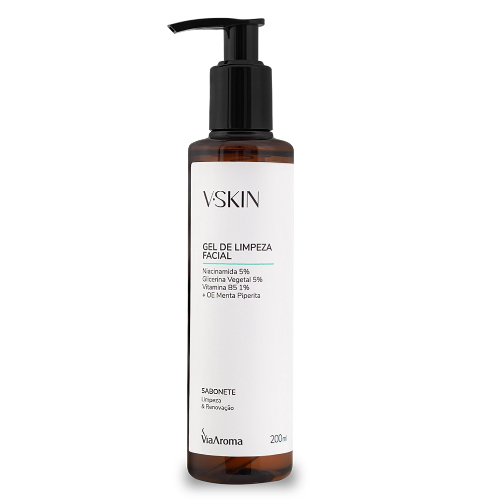 V.Skin Sabonete Gel De Limpeza Facial Via Aroma