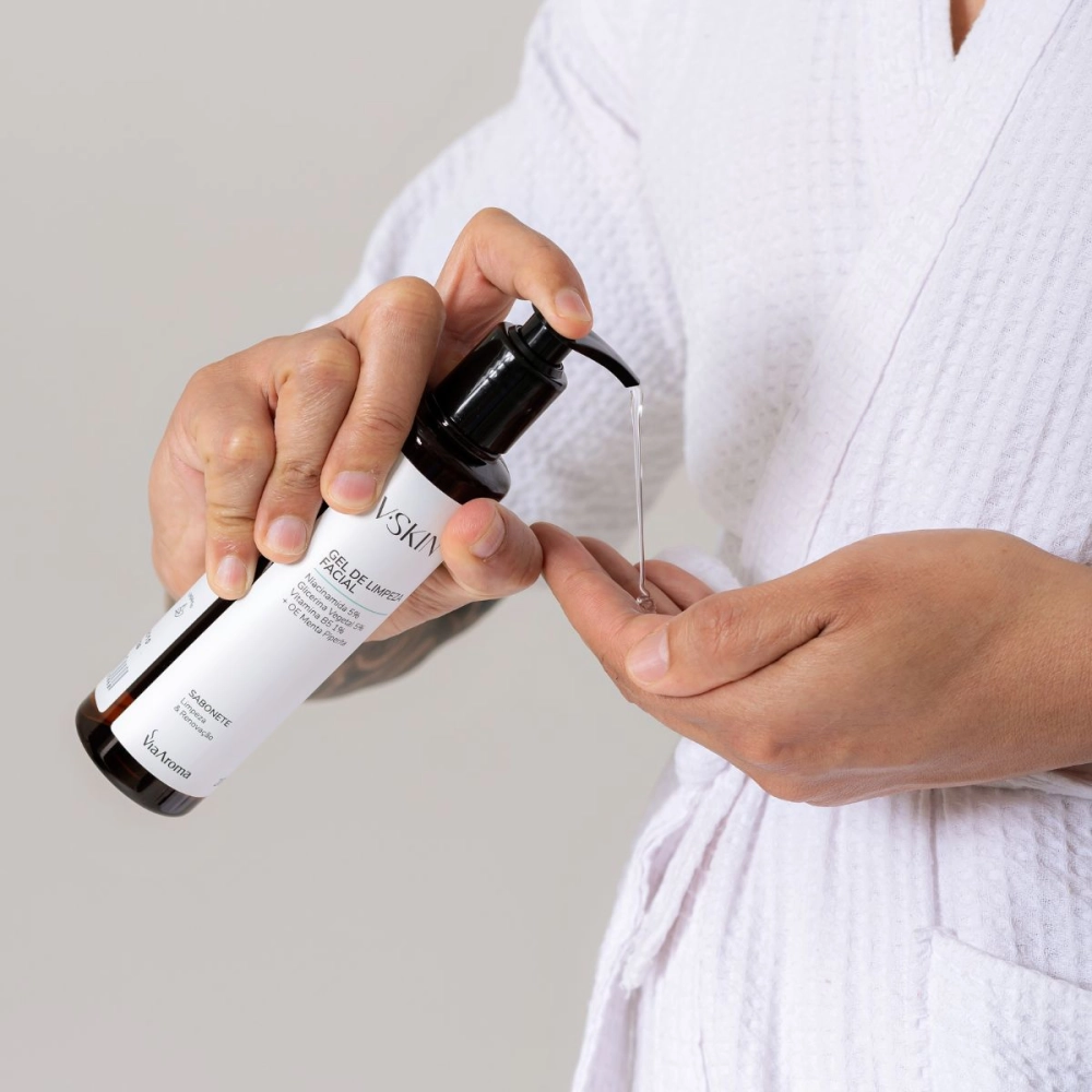 V.Skin Sabonete Gel De Limpeza Facial Via Aroma